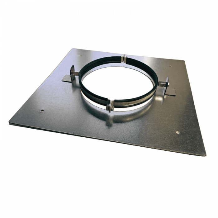 Verdiepingsondersteuning voor spirobuis Ø 125mm - staal - met rubber inlage