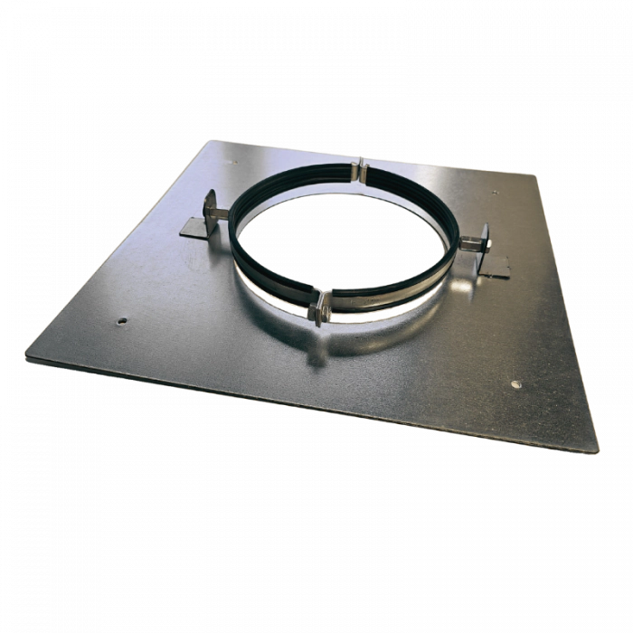 Verdiepingsondersteuning voor spirobuis Ø 160mm - staal - met rubber inlage