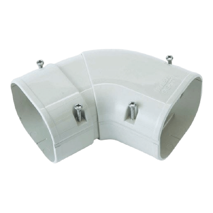 Airco verstelbare vlakke bocht 45/90 graden - WIT (SKS-77-W)