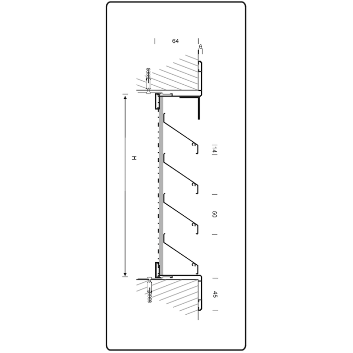 Lamellenrooster VTA-703 (INBOUW) – aluminium - grote lamel - MAATWERK VENTIMA