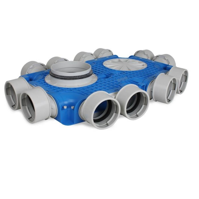 Vent-Axia Uniflexplus + instortverdeler 12x Ø90mm zijaansluiting - Ø160mm