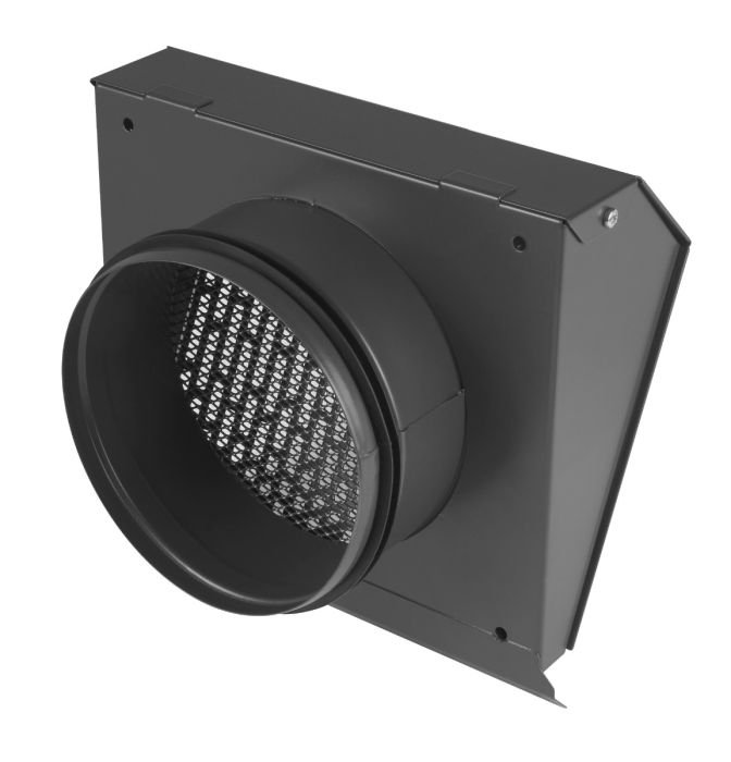 Whisper Luxe Design Gevelkap 180mm - Afvoer - Grafiet grijs Whisper Luxe Design Gevelkap 180mm - Afvoer - Grafiet grijs