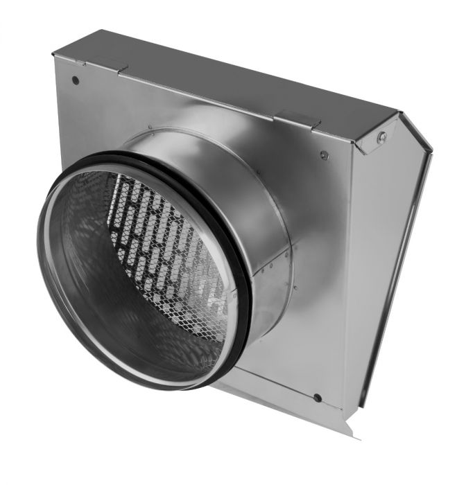 Whisper Luxe Design Gevelkap 100mm - AFVOER - RVS