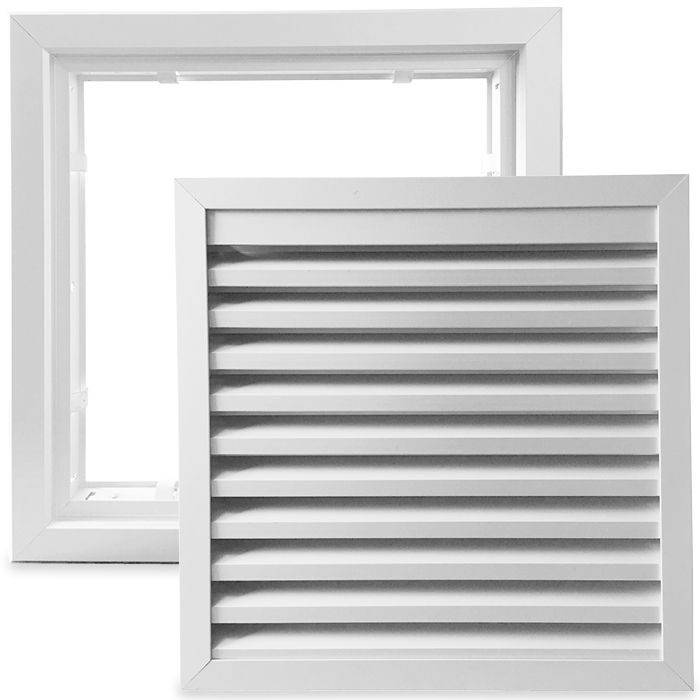 Whirlpool rooster voor gatmaat (BxH) 400 x 400mm - aluminium - uitneembaar binnenwerk Whirlpool rooster voor gatmaat (BxH) 400 x 400mm - aluminium - uitneembaar binnenwerk