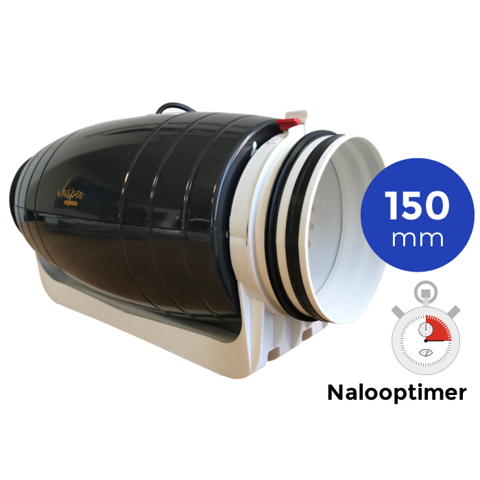 Whisper 'Gold Line' buisventilator diameter 150mm - met nalooptimer
