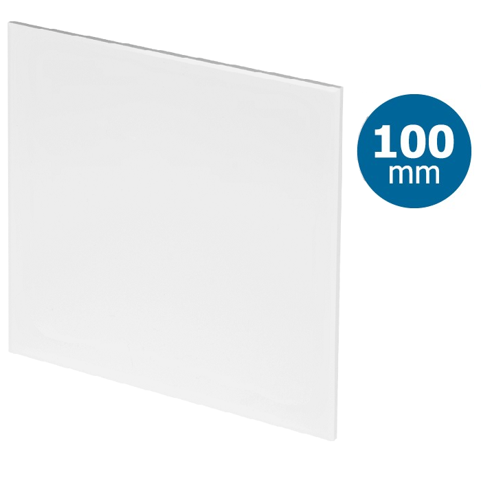 Design ventilatierooster vierkant (afvoer & toevoer) Ø100mm - vlak kunststof - wit