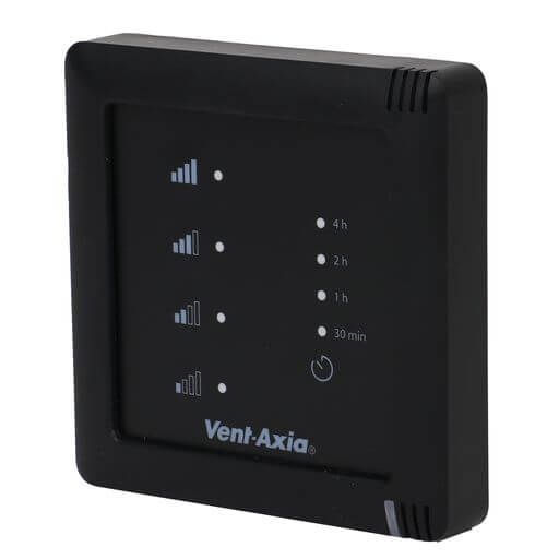 Vent-Axia Multihome SSU-BZ - 4-standenschakelaar draadloos RF - Batterij - ZWART Vent-Axia Multihome SSU-BZ - 4-standenschakelaar draadloos RF - Batterij - ZWART