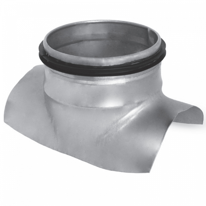 Zadelstuk met afdichtingsrubber op buis Ø 315mm met 90° aftakking Ø 160mm