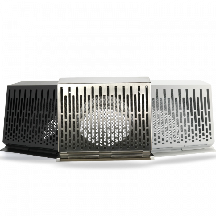 Whisper Luxe Design Gevelkap 100mm - AFVOER - RVS