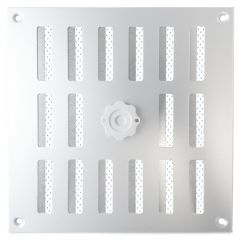 Aluminium afsluitbaar schuifrooster opbouw 195 x 195mm - ALU