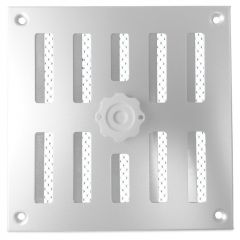 Afsluitbaar schuifrooster opbouw 195 x 195mm - RVS