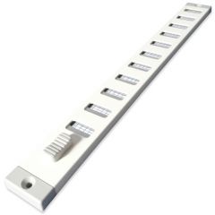 Aluminium afsluitbaar schuifrooster opbouw 300 x 30mm - WIT