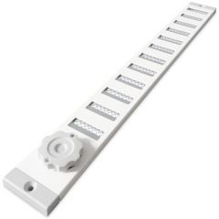 Aluminium afsluitbaar schuifrooster opbouw 500 x 40mm - WIT