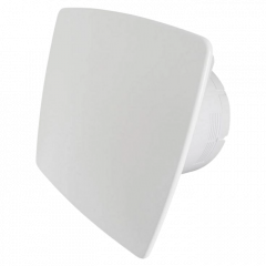 Whisper pro-design badkamerventilator - Ø100mm - met nalooptimer en vochtsensor - bold line - kunststof - wit