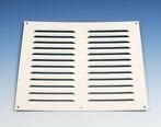 Aluminium schoepenrooster opbouw 250 x 250mm - WIT (1-2525W)