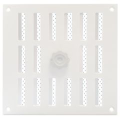 Aluminium afsluitbaar schuifrooster opbouw 250 x 250mm - WIT (3-2525W)