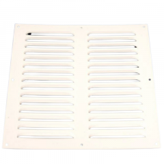 Aluminium schoepenrooster opbouw 300 x 300mm - WIT (1-3030W)