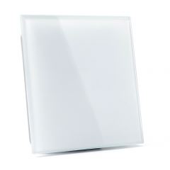 Whisper Pro-Design badkamerventilator - Ø100mm - aan/uit - vlak glas - mat wit