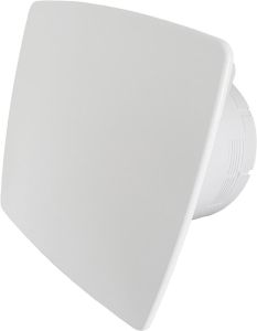 Whisper Pro-Design badkamerventilator - Ø100mm - aan/uit - WIT *Bold-Line*