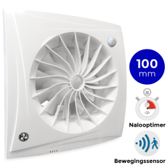 Badkamerventilator Blauberg Sileo - Ø 100mm - MET TIMER + BEWEGINGSSENSOR (SILEO100IR) Badkamerventilator Blauberg Sileo - Ø 100mm - MET TIMER + BEWEGINGSSENSOR (SILEO100IR)