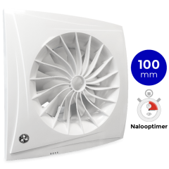 Badkamerventilator Blauberg Sileo - Ø 100mm - MET TIMER (SILEO100T) Badkamerventilator Blauberg Sileo - Ø 100mm - MET TIMER (SILEO100T)