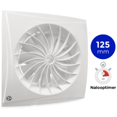 Badkamerventilator Blauberg Sileo - Ø 125mm - MET TIMER (SILEO125T)