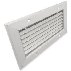 Tabletrooster inbouw voor gatmaat (BxH) 170 x 70mm - 45º lamellen - aluminium