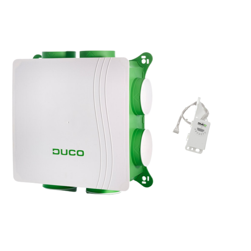 Ducobox Silent All-in-one Rh - Randaarde Stekker + Vocht Boxsensor (0000-4237)