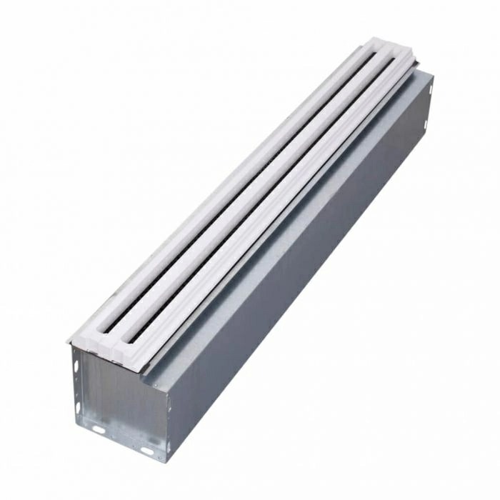 Line - Instucbaar Lijnrooster - Lengte 625mm - 2 Sleuven - Hoogte 18mm - Incl. Plenumbox 125mm