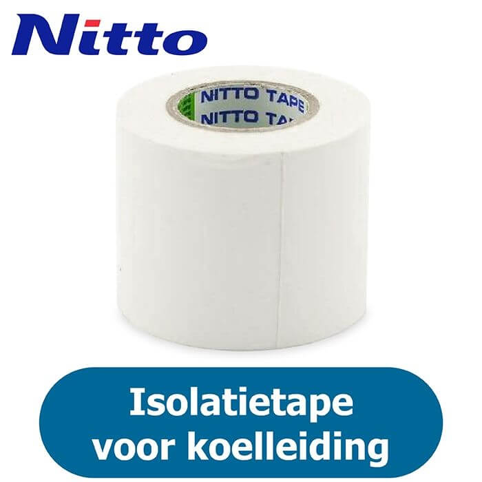 Nitto Pvc Tape - Wit - Isolatietape Voor Koelleiding - 50mm (10 Meter)