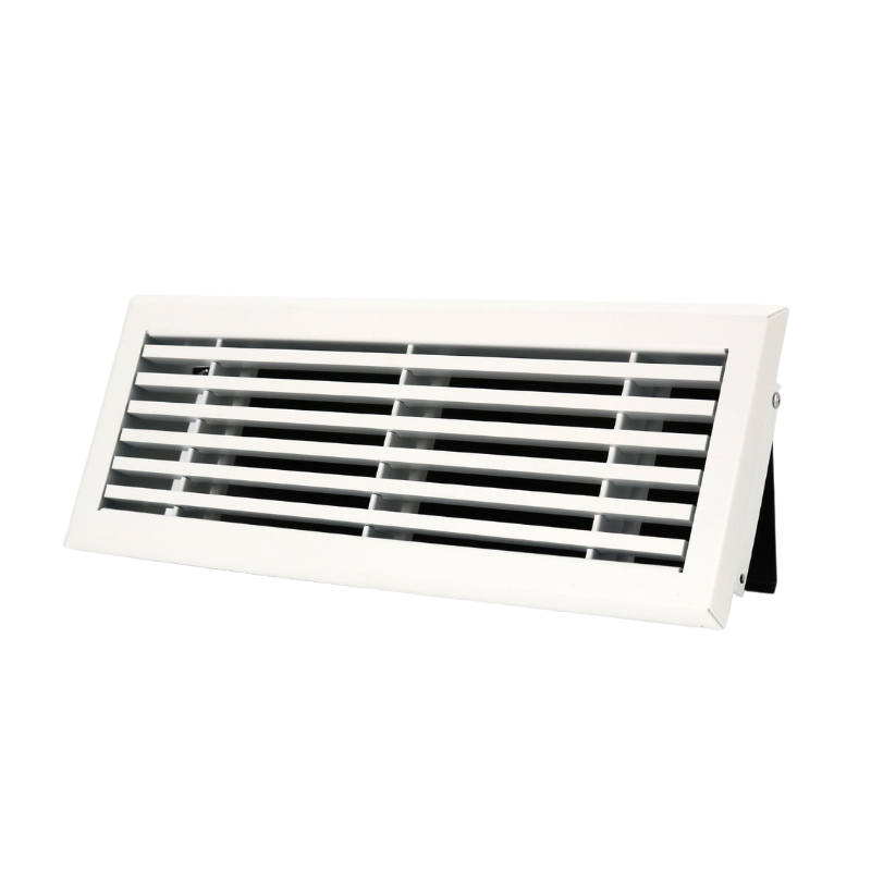 Wandrooster Met Volumeregelaar T.b.v. 400 X 100mm - Staal - Wit Ral9003