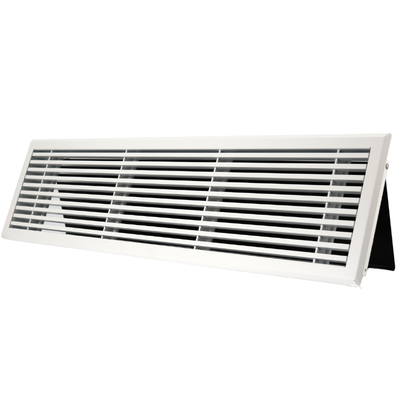 Wandrooster Met Volumeregelaar T.b.v. 500 X 100mm - Staal - Wit Ral9003