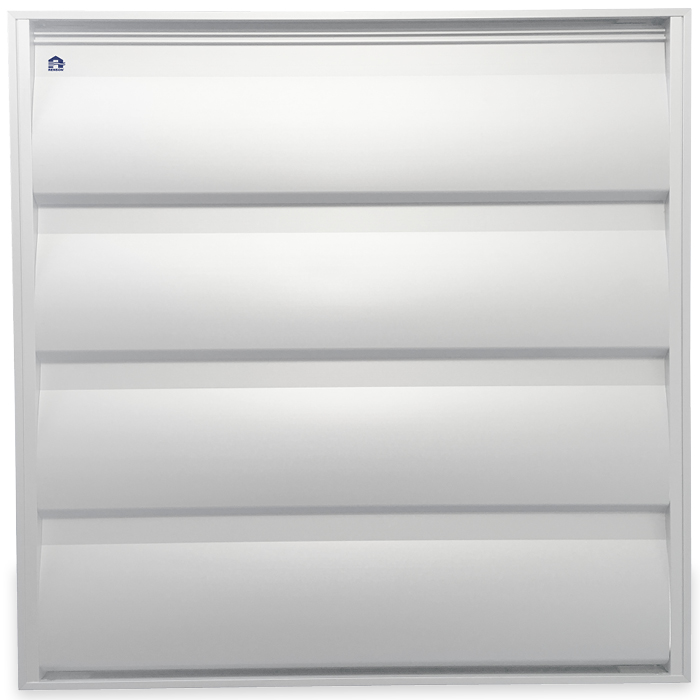 Overdrukrooster Opbouw (bxh) 428 X 428mm - Aluminium - Naturel Geanodiseerd