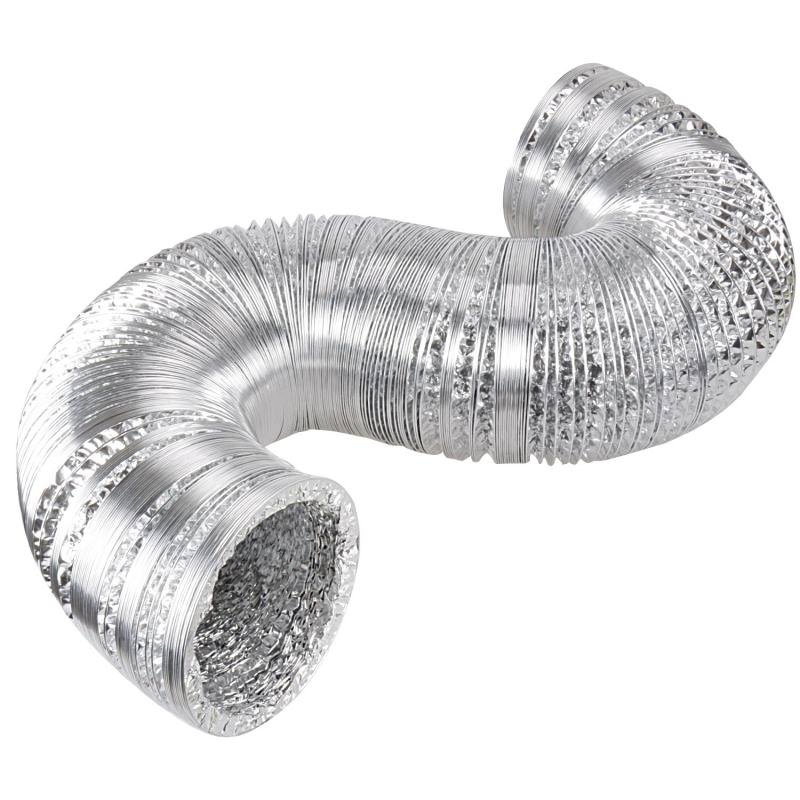 Flexibele Ventilatieslang Ongeïsoleerd - Ø 160mm - Aluminium - Lengte 1 Meter