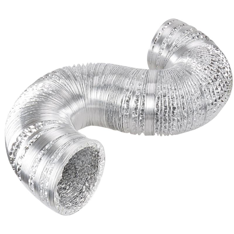 Flexibele Ventilatieslang Ongeïsoleerd - Ø 180mm - Aluminium - Lengte 1 Meter