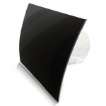 Pro-design Badkamer/toilet Ventilator - Met Timer (kw100t) - Ø100mm - Gebogen Glas - Glans Zwart