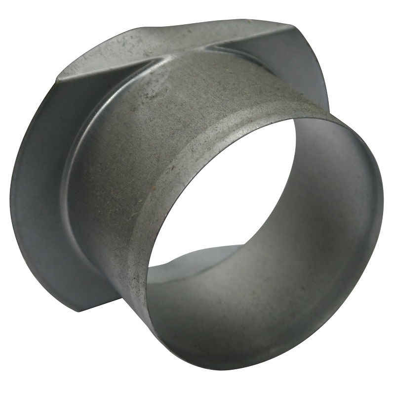 Ronde Aftakking Ø 80mm Op Rechthoekig Kanaal 220mm X 80mm