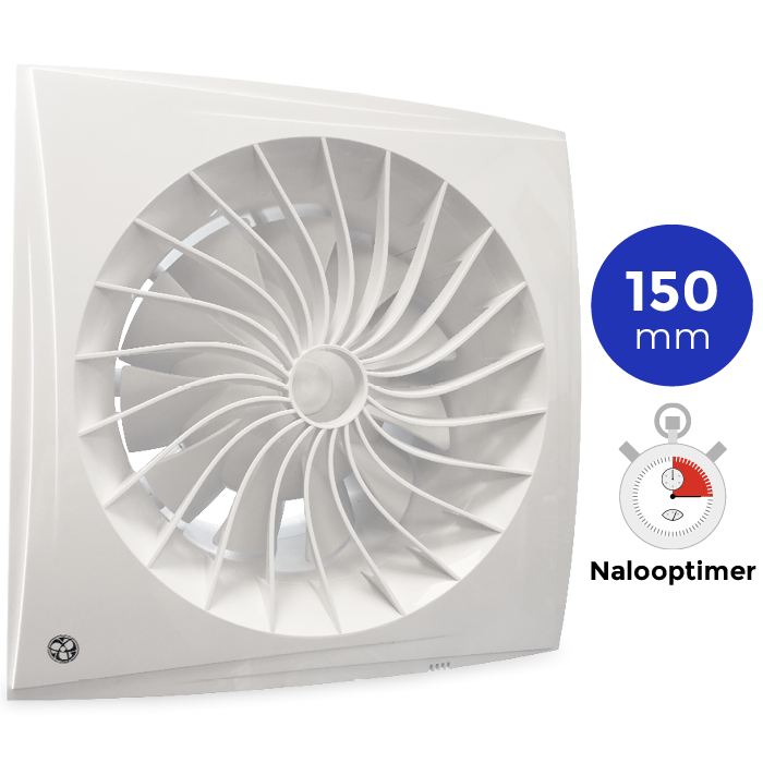 Badkamerventilator Blauberg Sileo - Ø 150mm - 2-standen - Met Timer (sileo150t) afbeelding 1