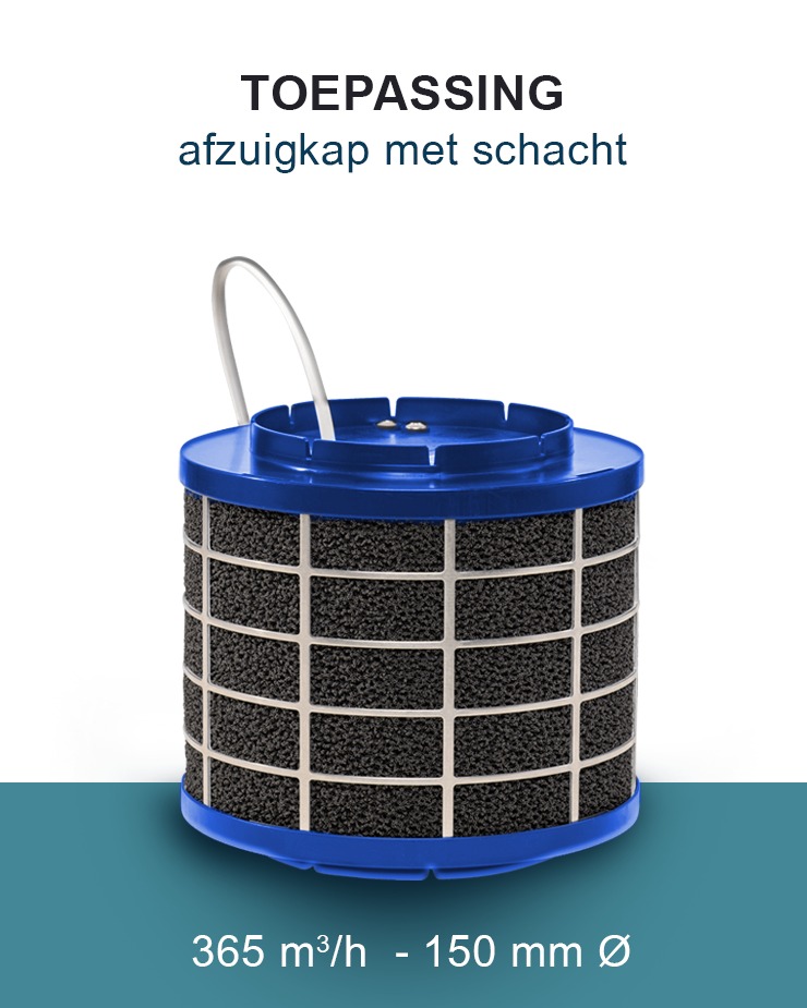 Purivent Silo Plasmafilter Voor Afzuigkap (schacht 180mm+) - 365 M3/h - Aansluiting Ø120mm