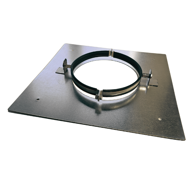 Verdiepingsondersteuning Voor Spirobuis Ø 125mm - Staal - Met Rubber Inlage