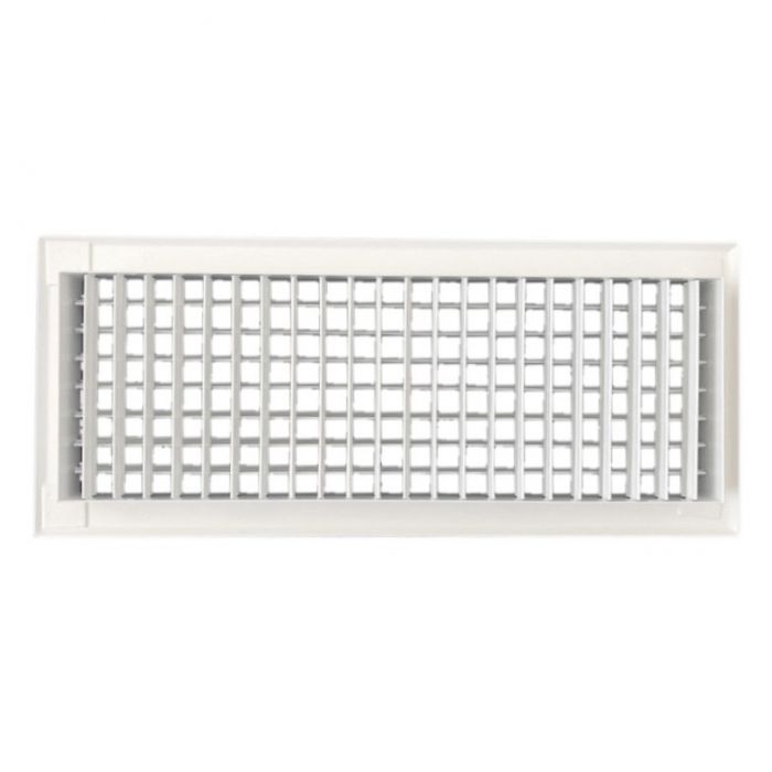 Wandrooster Vta-8110d (inbouw) Staal - 400x200mm - Met Dubbele Instelbare Schoepen