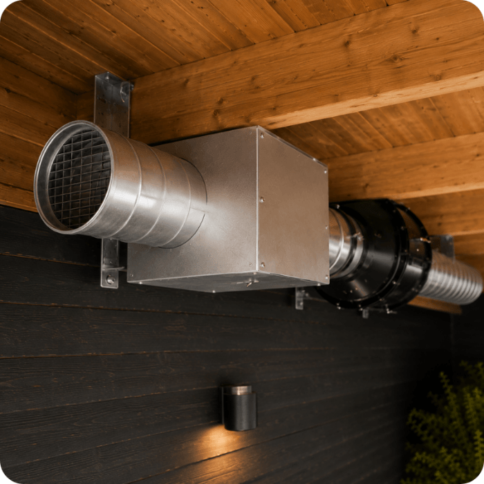 Filterbox en ventilatiekanaal